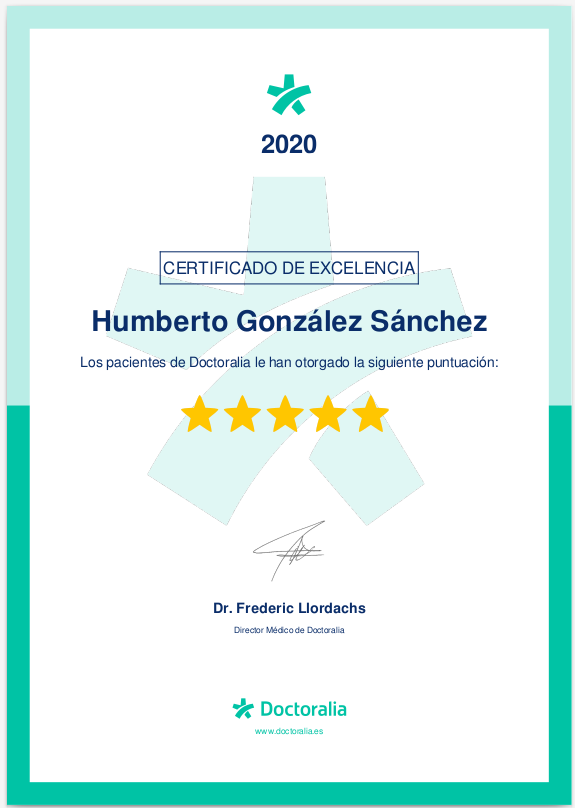 Certificado a la excelencia 2020